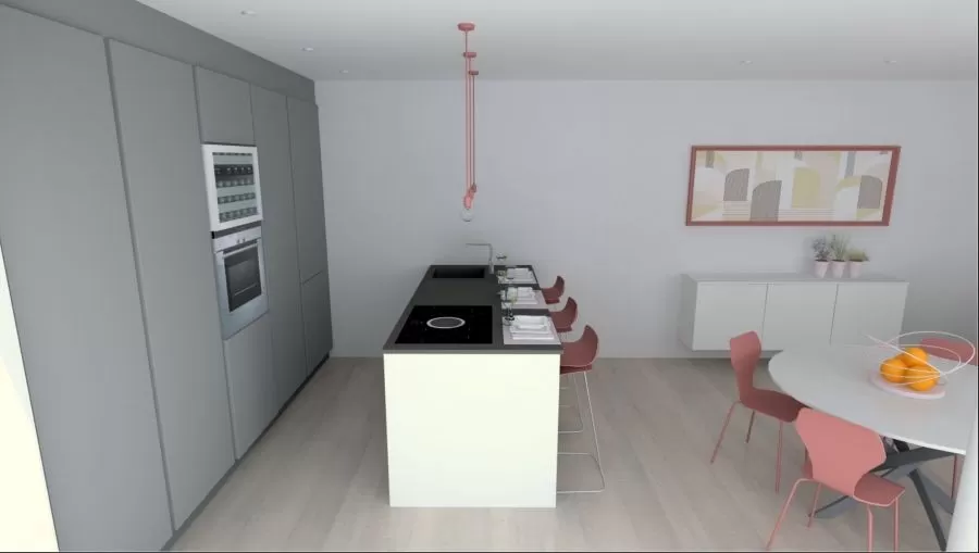 Nuova Realizzazione Cucina a vista con isola a parete