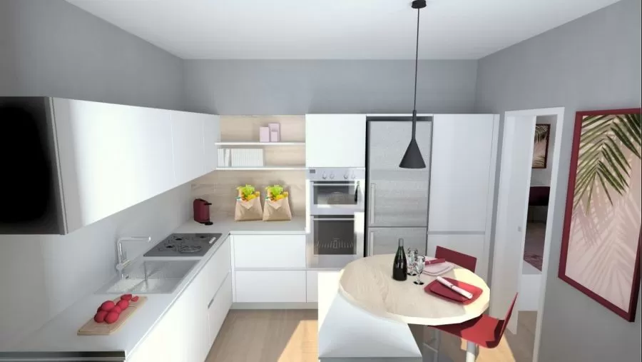 Nuova Realizzazione Cucina con piano snack tondo