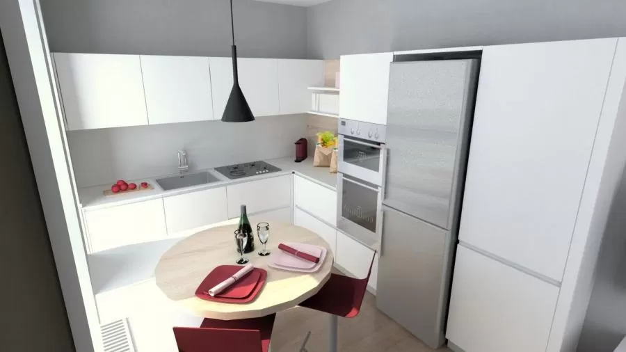 Nuova Realizzazione Cucina con piano snack tondo